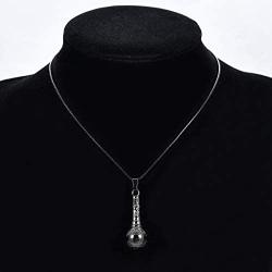 zeqingjw Cremation Jewelry Microphone Urn Pendant Necklace with Note Stainless Steel Keepsake Memorial Ash Jewelry