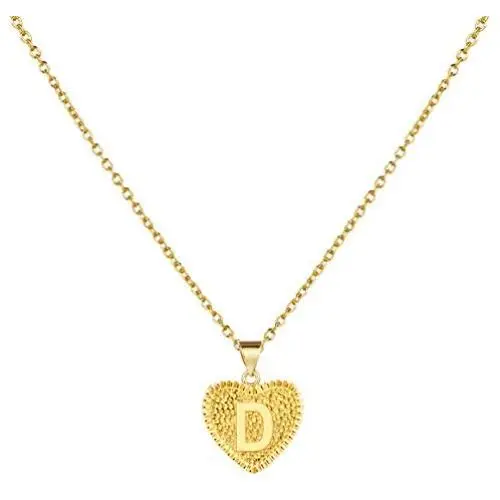 YANCHUN Gold Initial Necklace for Women Heart Pendant Initial Letter Necklaces Alphabet Monogram Necklaces for Girls Jewelry Gift