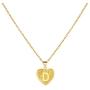 YANCHUN Gold Initial Necklace for Women Heart Pendant Initial Letter Necklaces Alphabet Monogram Necklaces for Girls Jewelry Gift