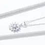 BAMOER 18K Rose Gold Plated Cubic Zirconia Snowflake Lever Back Earrings Necklace Set for Women CZ Jewelry Set