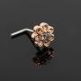 Excepro Nose Studs Hoops G23 Titanium Black CZ Nose Hoops Body Jewelry Cartilage Nose Rings
