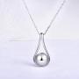 Fookduoduo Sterling Silver Teardrop Urn Necklaces for Ashes Memorial Ash Jewelry Cremation Eternity Urn Pendant Necklace for Women