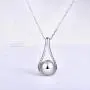 Fookduoduo Sterling Silver Teardrop Urn Necklaces for Ashes Memorial Ash Jewelry Cremation Eternity Urn Pendant Necklace for Women