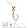 XIUDA Fish Hook Memorial Ash Urn Necklace Stainless Steel Cremation Jewelry for mom & dad, Fish Pendant & Always in My Heart