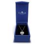 Elmas Round Natural Diamond Sterling Silver Diamond Heart Love Pendant Necklace for Teens Womens