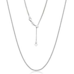 Orostar Sterling Silver 925 Unisex Adjustable 1MM Curb Bolo Chain, Extends to 24 Inches!