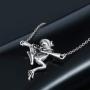 CHUYUN Frog Pendant Necklace Vintage Silver Plated Funny Animal Pendant Charm Necklace Jewelry for Women Men Children