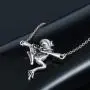 CHUYUN Frog Pendant Necklace Vintage Silver Plated Funny Animal Pendant Charm Necklace Jewelry for Women Men Children