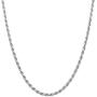 Savlano 925 Sterling Silver 2mm Solid Italian Rope Diamond Cut Twist Link Chain Necklace with Gift Box for Men & Women - Made in Italy