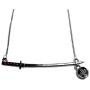 Marvel Comics Deadpool Sword and Logo Necklace , One Size , Black
