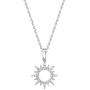 Diamond Charm Pendant Necklace by SERAFINA ❤️ Little Treasures | 925 Sterling Silver Name Necklace with Natural Diamonds | 16'' to 18'' Adjustable Necklace for Her