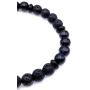 Mens Warrior Stone Lava Stretch Bead Bracelet Handcrafted in USA - Dark Blue / Black
