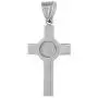 1 1/4 inch Sterling Silver Protestant St Benedict Cross Necklace Without Christ High Polished, 18-30 inch Cuban Chain