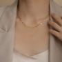 S.Leaf Delicate 14K Gold Plated Dot Necklace Choker Necklace Gold Necklaces for Women