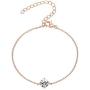 PAVOI 14K Gold Plated 925 Sterling Silver Cubic Zirconia Solitaire Diamond Bracelet | Bridesmaid Bracelets | Gold Bracelets for Women