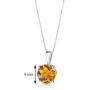 14 Karat White Gold Round Cut 1.75 Carats Citrine Pendant