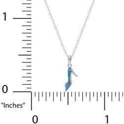 Disney Princess Cinderella Jewelry, Silver Plated Pendant Necklace, 18'' Chain