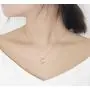 Agvana 18K Solid Rose Gold Diamond Moon Heart Dainty Pendant Necklace Fine Jewelry Anniversary Birthday Valentines Day Gifts for Women Teen Girls Sister Lover Wife, 16+2 Inch Extender