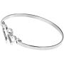 AeraVida Double Heart One Love .925 Sterling Silver Link Bracelet