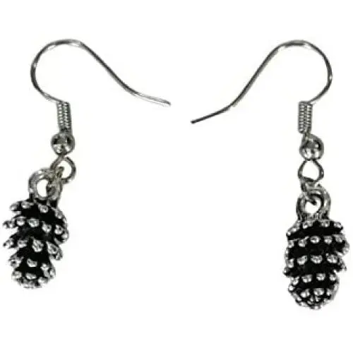 Pine cone earrings, silver earrings, silver jewelry, forest earrings, autumn fashion, woodland earrings, bohemian earrings, urban fashion