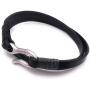 Classic Style Leather Double Wrap Handcrafted in USA - Black