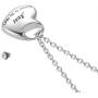 GISUNYE Cremation Urn Necklace for Ashes Urn Jewelry,Forever in My Heart Carved Locket Stainless Steel Keepsake Waterproof Memorial Pendant for mom & dad with Filling Kit (Aunt)…