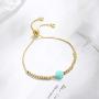 IUNIQUEEN Dainty Necklace Bracelet Set Jewelry for Women 18K Genuine Gold Plated Stainless Steel Chain Bead Jewelry Sets