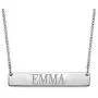 MyNameNecklace Personalized Bar Pendant Necklace Precious Metal Silver 925 Engraved with Any Name Letter Symbols-Jewelry Gift for Her