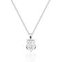 HUAYUAN 18K Gold or Platinum Plated Owl Necklace, Lovely Animal Pendant with Cubic Zircon Necklace Jewelry Gift for Women Girls for Owl Lover(16 inch+2 Inch Extender Chain)