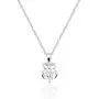HUAYUAN 18K Gold or Platinum Plated Owl Necklace, Lovely Animal Pendant with Cubic Zircon Necklace Jewelry Gift for Women Girls for Owl Lover(16 inch+2 Inch Extender Chain)