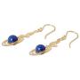 NOVICA Hand Crafted Lapis Lazuli and Yellow Gold Plated Brass Earrings, Follow the Dream