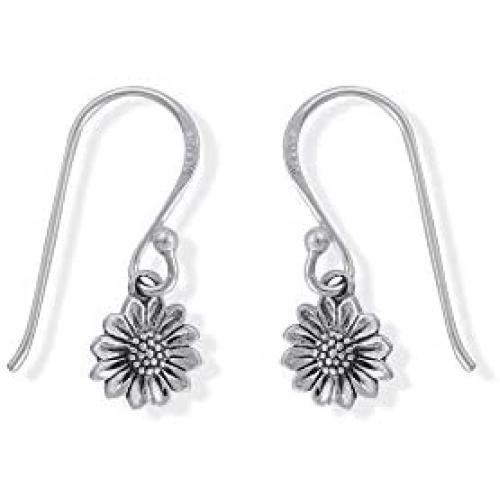 Boma Jewelry Sterling Silver Sunflower Dangle Earrings