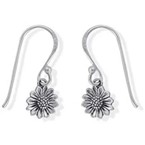 Boma Jewelry Sterling Silver Sunflower Dangle Earrings Boma Jewelry Sterling Silver Sunflower Dangle Earrings