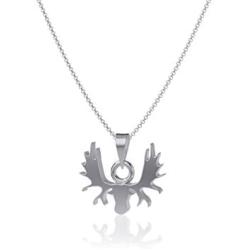 Dayna Designs Moose Pendant Necklace - Sterling Silver Jewelry Small for Women/Girls