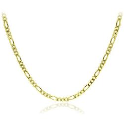 Michael Zweig 925 Sterling Silver Necklace for Women - Sterling Silver Figaro Chain Necklace | 2.95 mm Thickness with Spring Ring, Italy Tag