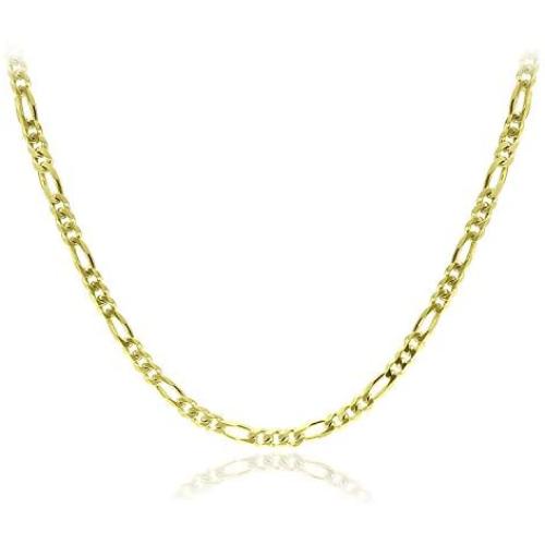 Michael Zweig 925 Sterling Silver Necklace for Women - Sterling Silver Figaro Chain Necklace | 2.95 mm Thickness with Spring Ring, Italy Tag