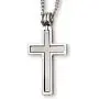 Stainless Steel Hinged Cross-within-a-Cross 1-3/4'' Mens Matte & Polished Finish Pendant Necklace with 24'' Curb Chain Stainless Steel Hinged Cross-within-a-Cross 1-3/4'' Mens Matte & Polished Finish Pendant Necklace with 24'' Curb Chain