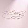 FANCIME Rose Gold Plated Tennis Bracelet Cubic Zirconia Teardrop/Infinity Flower Tennis Link Bracelet Hypoallergenic Simple Elegant Jewelry for Women Girls