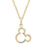 Disney Jewelry Mickey or Minnie Mouse 14K Yellow Gold Pendant Necklace, 18''