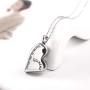 Suxerlry Heart Urn Necklace Cremation Engraved Stainless Steel Ashes Memorial Keepsake Jewelry