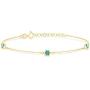 GELIN Evil Eye Charm Chain Bracelet in 14k Solid Gold | Protection Bracelets for Women | Turquoise Handmade Jewelry