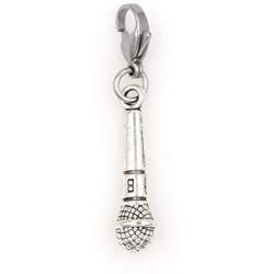 Microphone Singer Singing Clip on Charm Perfect for Necklaces Bracelets 101U