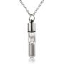 Davitu Cute Time Hourglass Glow in The Dark Pendnat Necklaces Jewelry Wish Glass Bottle Phosphor Glowing Necklaces for Women Gifts 2017 - (Metal Color: CW07561)