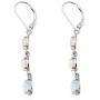 Shop LC 925 Sterling Silver Platinum Plated Oval Opal Bridal Wedding Dangle Earrings Prom Jewelry for Women Mothers Day Gifts 45mm