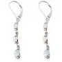 Shop LC 925 Sterling Silver Platinum Plated Oval Opal Bridal Wedding Dangle Earrings Prom Jewelry for Women Mothers Day Gifts 45mm