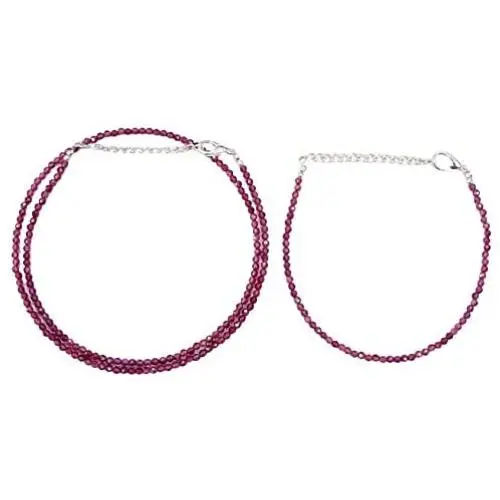 Purple Garnet Necklace Free Bracelet Gemstone Beaded Necklace January Birthstone Garnet Rhodolite Garnet Necklace Garnet Gemstone Jewelry.
