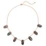 YUJIAXU Framed Etched Oval Faux Druzy Glitter Statement Short Necklace for Womens Gift Outfit Jewelry