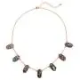 YUJIAXU Framed Etched Oval Faux Druzy Glitter Statement Short Necklace for Womens Gift Outfit Jewelry