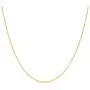 18k Gold over Sterling Silver 1mm Box Chain Necklace Made in Italy 14 Inch