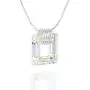 Stera Jewelry Sterling Silver Necklace Made with Swarovski Bermuda Blue or AB Square Crystal Pendant Stera Jewelry Sterling Silver Necklace Made with Swarovski Bermuda Blue or AB Square Crystal Pendant
